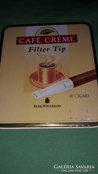 Retro henry wintermann metal plate coffee cream aromatic cigar box 10 x 10 cm as shown in the pictures
