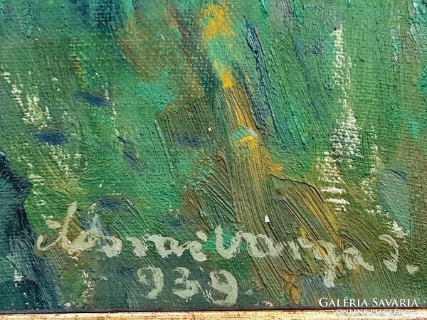 Ilosvai Varga István : Dudvás udvar , 1939 c. Szentendre tájkép , olaj vászon festmény - 51466