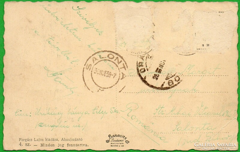 C - 033 Futott magyar képeslap   Abaujszántó  Barasits fotó