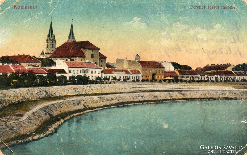 C - 010 used Hungarian postcard komárom 1916