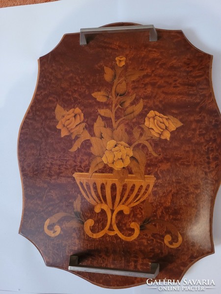 Inlaid wooden tray