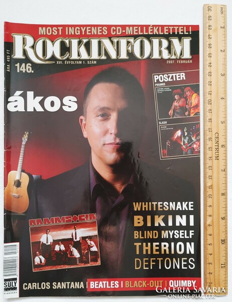 Rockinform magazin 07/2 Kovács Ákos Slash Pokolgép Kalapács Bikini Rammstein Deftones Quimby