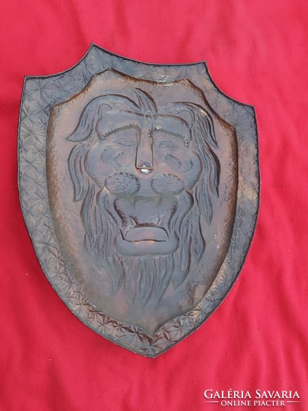Large copper shield, sword