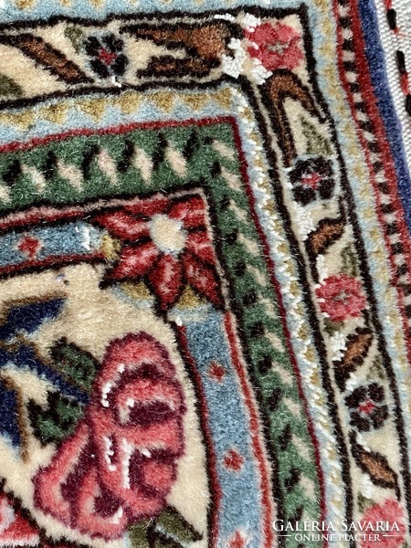 Iran qum bird carpet with silk 85x68cm