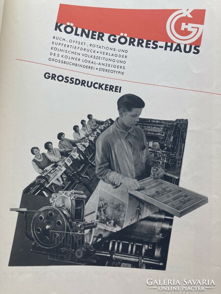 Die Böttcherstrasse, antik német illusztrált magazin a zenéről 1930-ból, korabeli hirdetésekkel