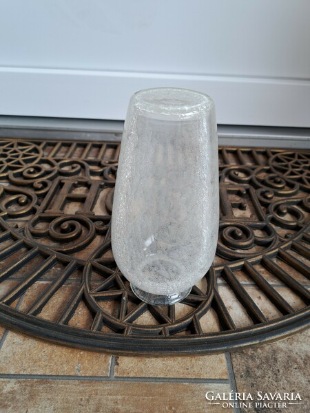 Retro rarer white vase cracked beautiful veil glass veil Carcagi berek bath glass