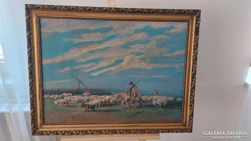 (K) Szepesi György festmény 82x64 cm kerettel