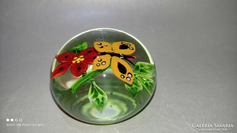 Butterfly solid glass letter weight