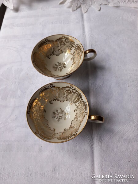 2 Bavarian Seltmann Vohensrtauss (German) mocha cups collector's items