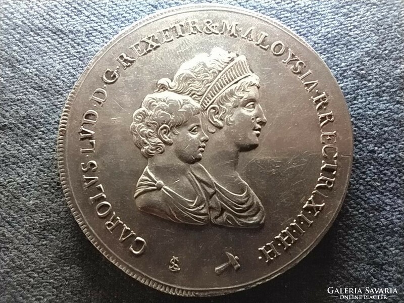 Olasz Államok Toszkána II. (Károly) Lajos és Mária Lujza .934 ezüst 10 líra 1803 (id72946)