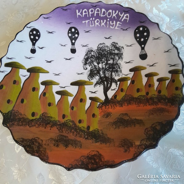 Kapadokya  Tŭrkiye tányér 26 cm  kézi  festésű