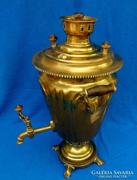 Antique Soviet charcoal copper samovar for sale