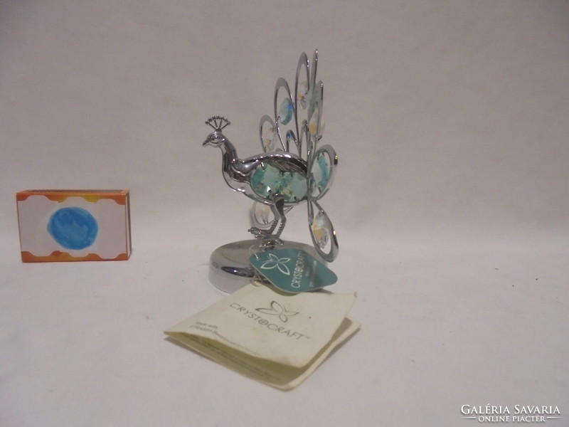 Crystocraft - swarovski crystal figure, peacock