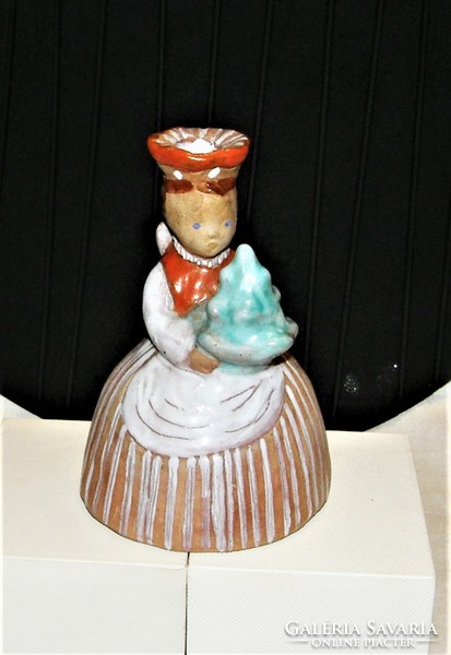 Elijah glazed ceramic figure - candle holder
