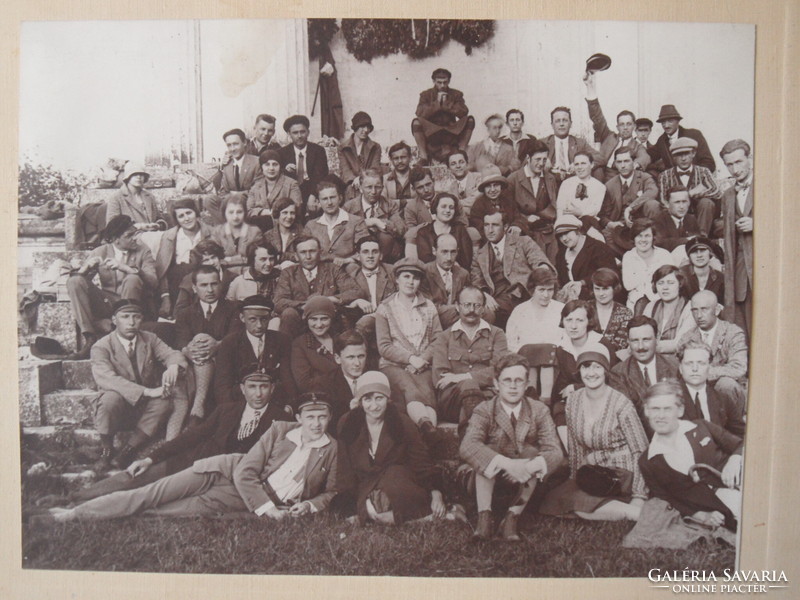 Régi dedikált csoportfotó, fénykép ( 1928 )