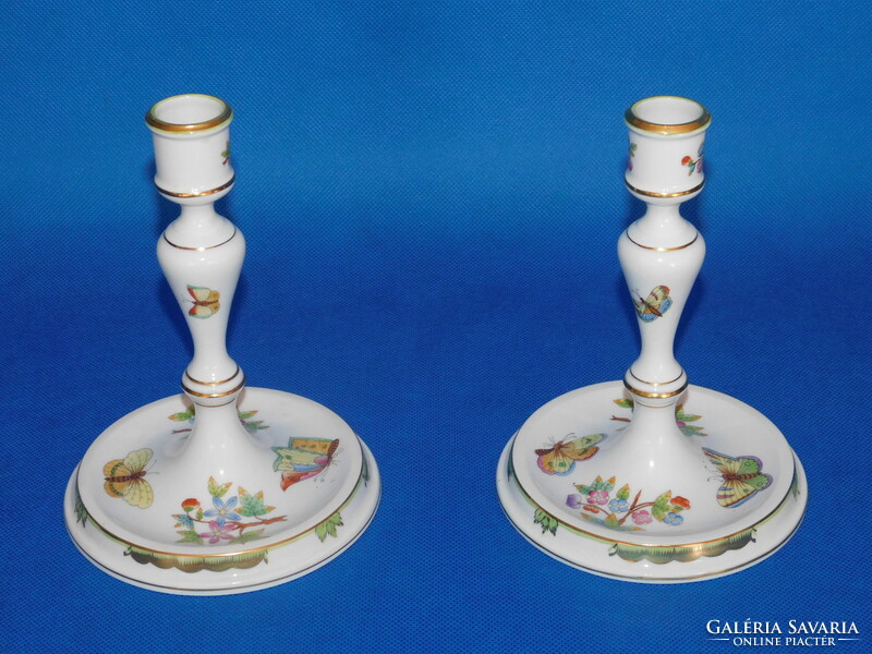 Pair of Herend Victoria candlesticks