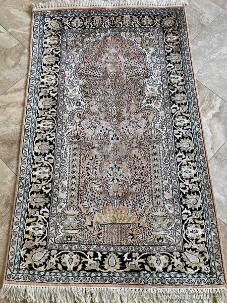 Cashmere 100% silk carpet 160x90 cm