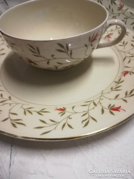 Porcelán /Bavaria/  süteményes tányér+ 2 teás csésze