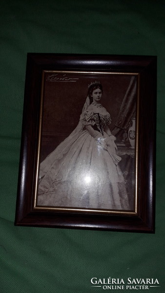 Régi SISSY - Elsabeth - Wittelsbach Erzsébet magyar királyné kép keretben 15 x 11 cm a képek szerint