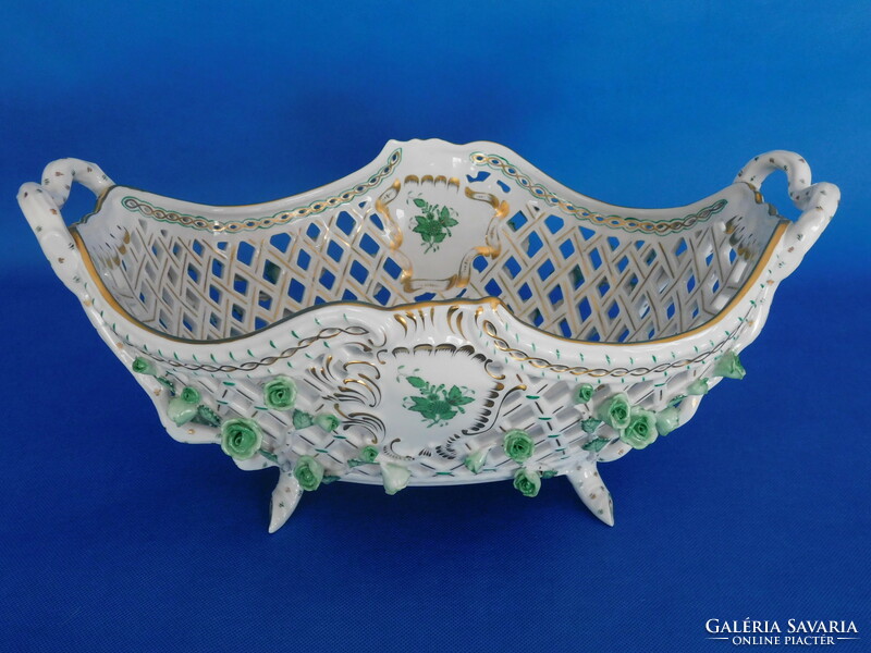 Herend's giant appony basket pattern openwork tray