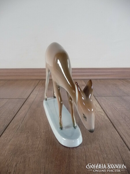A rare Zsolnay deer figure