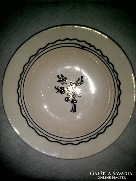 Antique tulip ceramic plate, wall plate