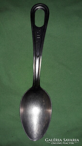 Antique usa ww ii. Second World War military marked silco steel metal eating spoon 19 cm according to the pictures