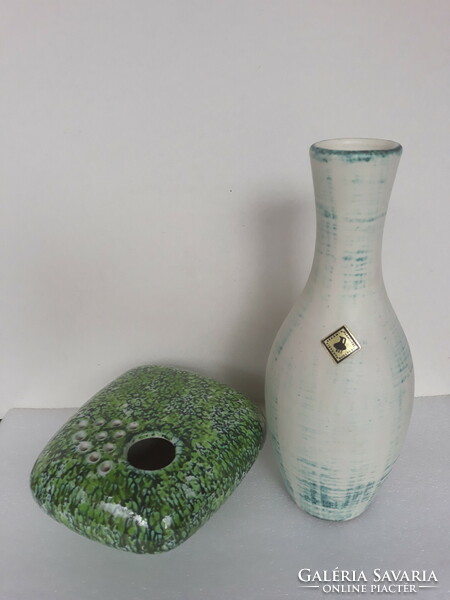 Retro applied art ceramic vase and ikabana vase