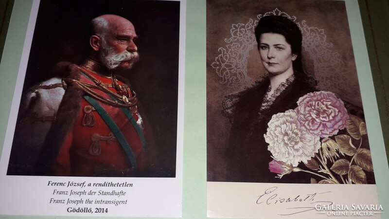 Old Emperor Franz Joseph and Queen Sissy pictures in a frame 30 x 20 cm according to the pictures