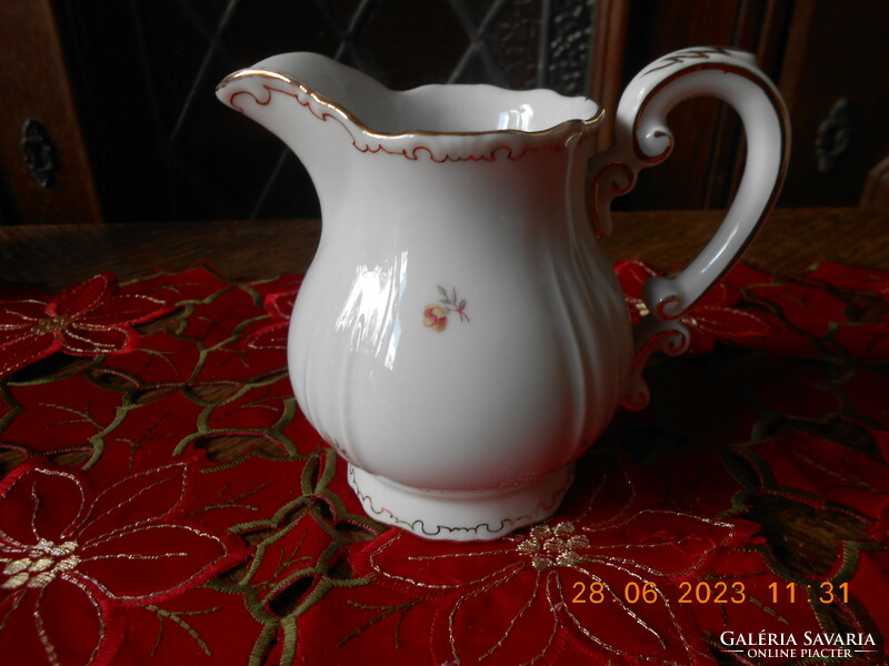 Zsolnay small flower patterned milk spout for tea set