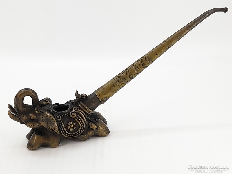 Old Far Eastern opium pipe in the shape of an elephant