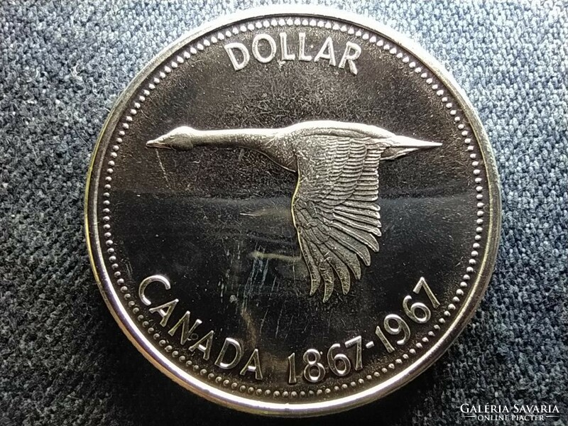 Kanada 100 éves Kanada lúd .800 ezüst 1 Dollár 1967 (id62169)
