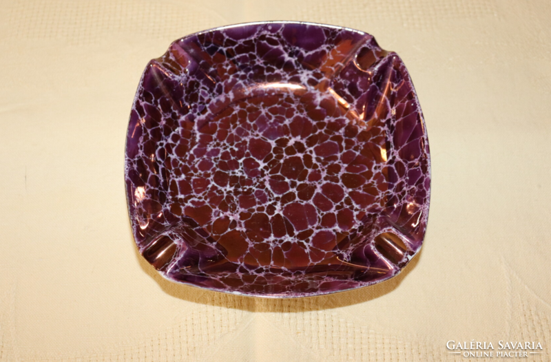 Ravenclaw purple ashtray with cracked glaze