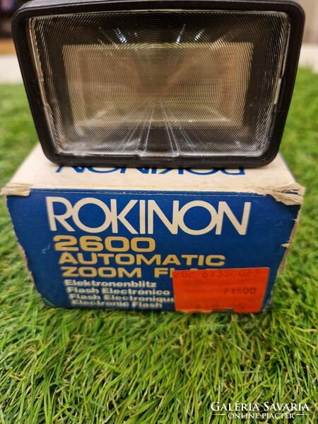 Vintage Rokinon 2600 automatikus zoom vaku, piros, zöld, kék, átlátszó szűrőkkel eredeti dobozában.