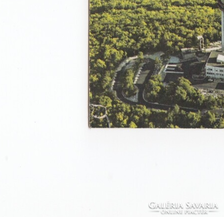 Pécs TV observation deck and espresso postcard and entrance (corner punched, written on the back)