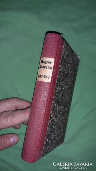 1911. Lampel - MAGYAR KÖNYVTÁR 643 - 647. szám EGYBEKÖTVE a 5 db antik könyv a képek szerint