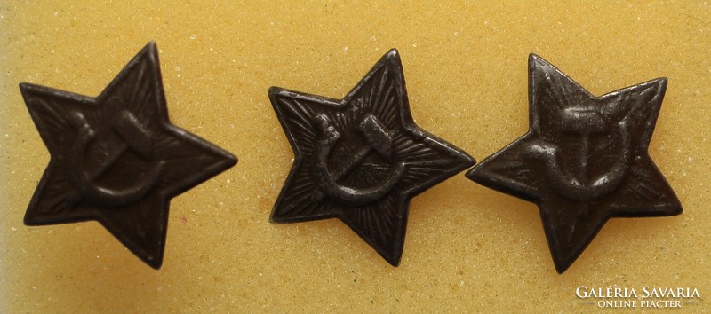 Soviet red star cap badge lot 3 pcs (21)
