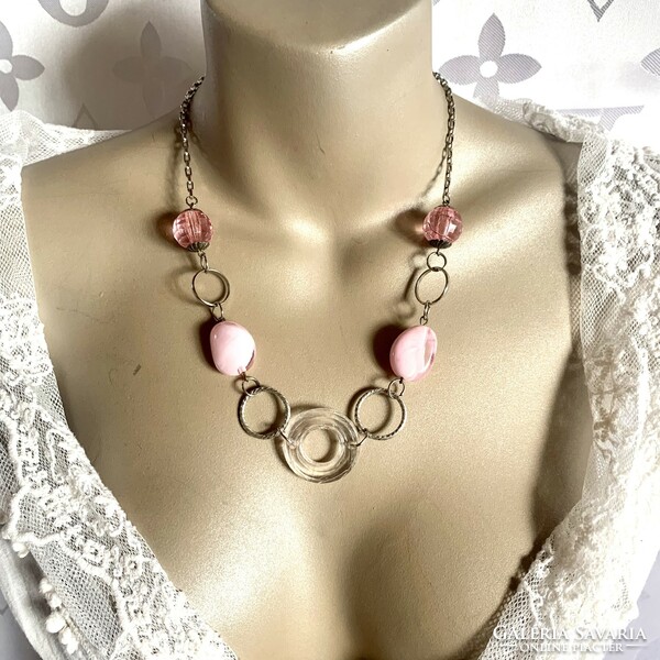 Pink Acrylic Pearl Unique Vintage Necklace 1970s Flawless Vintage Jewelry Necklaces