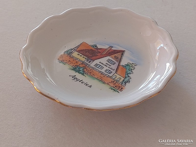 Old aquincum porcelain small bowl aggtelek souvenir ibus cave hostel advertisement