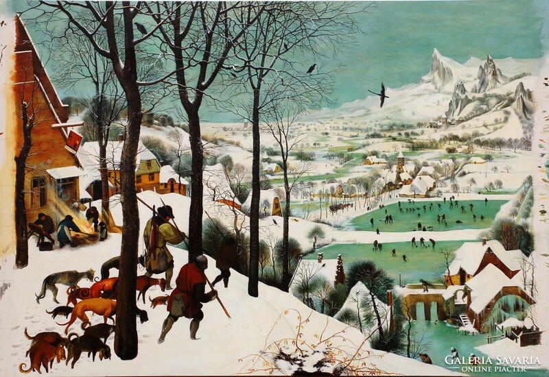 Pieter brueghel- return from the hunt; copy