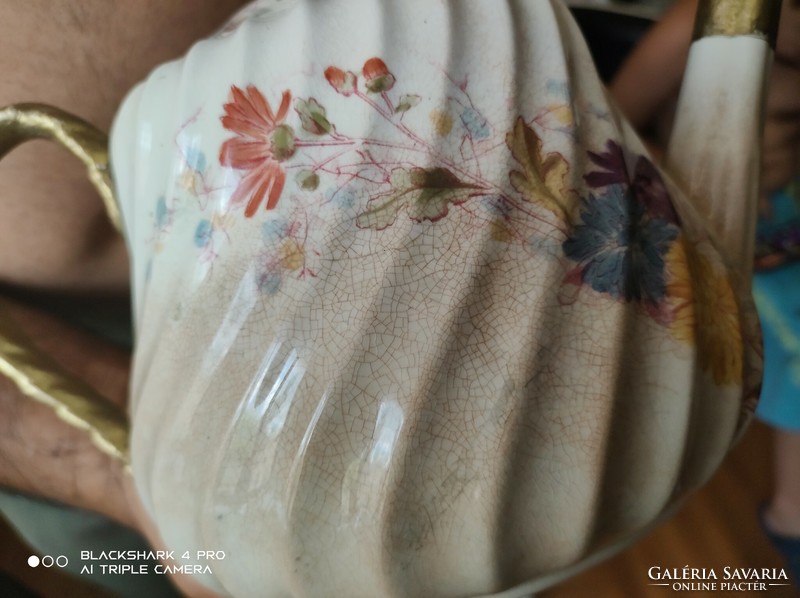 Porcelain faience teapot