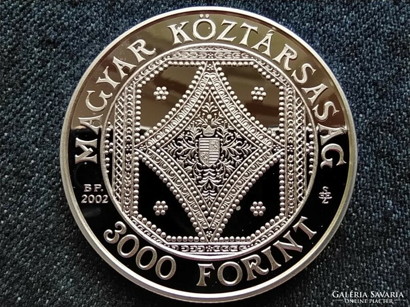 200 éves az Országos Széchényi Könyvtár .925 ezüst 3000 Forint 2002 BP PP (id63045)