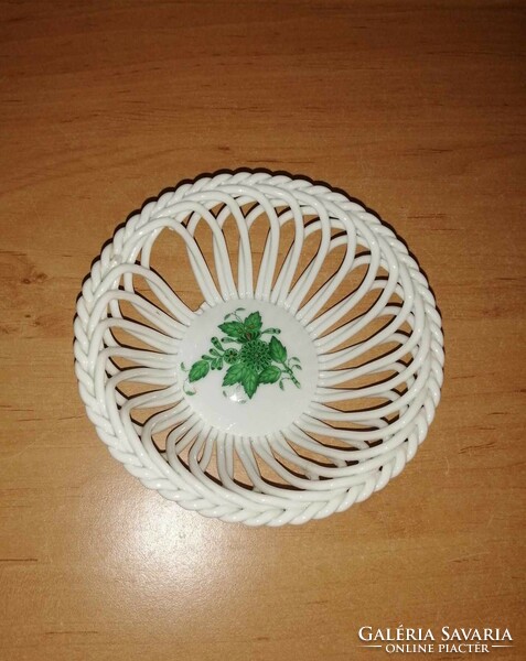 Herend Appony pattern woven bowl, basket - 12 cm (h)