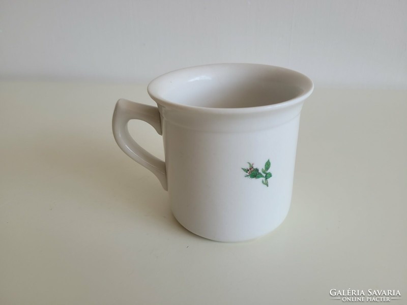 Old large mug, vintage rose-patterned folk cup