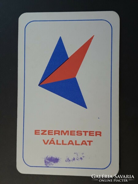 Kártyanaptár 1982 - Ezermester Vállalat feliratos retró, régi zsebnaptár