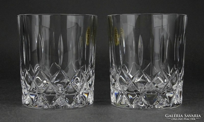 1N219 rhapsody Italian whiskey lead crystal glasses in a pair of boxes