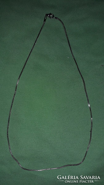 Very nice round silver-plated metal necklace, 44 cm long according to the pictures 9.