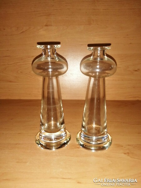2 glass vases in one - 16 cm (8/k)