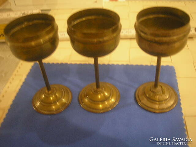 Antique 3-piece high-stemmed cupica rarity for sale together