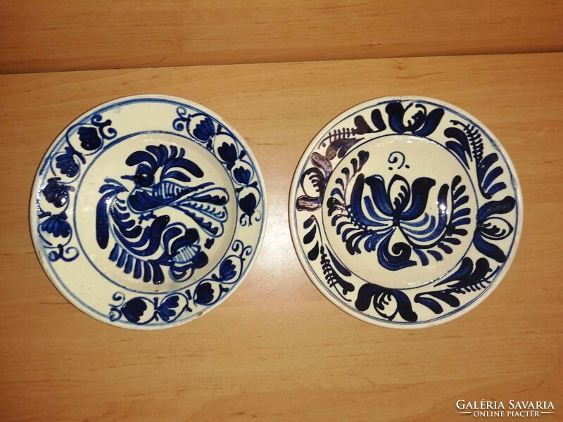 Korondi ceramic wall plate with blue pattern in a pair - dia. 20 cm (25/d)